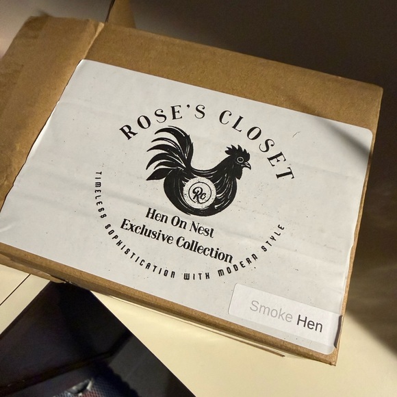 Rose’s Closet Smoke (gray) hen on nest with original box *Callouts* - Picture 13 of 13